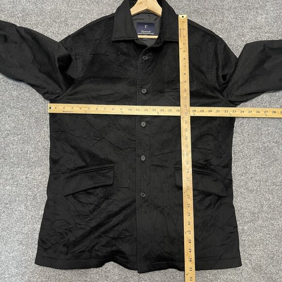 Men’s Faconnable Lightweight Wool Jacket Size Large Classic Black - Picture 7 of 7